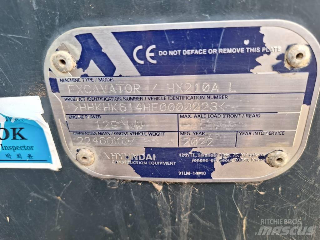 Hyundai HX210A L Гусеничные экскаваторы