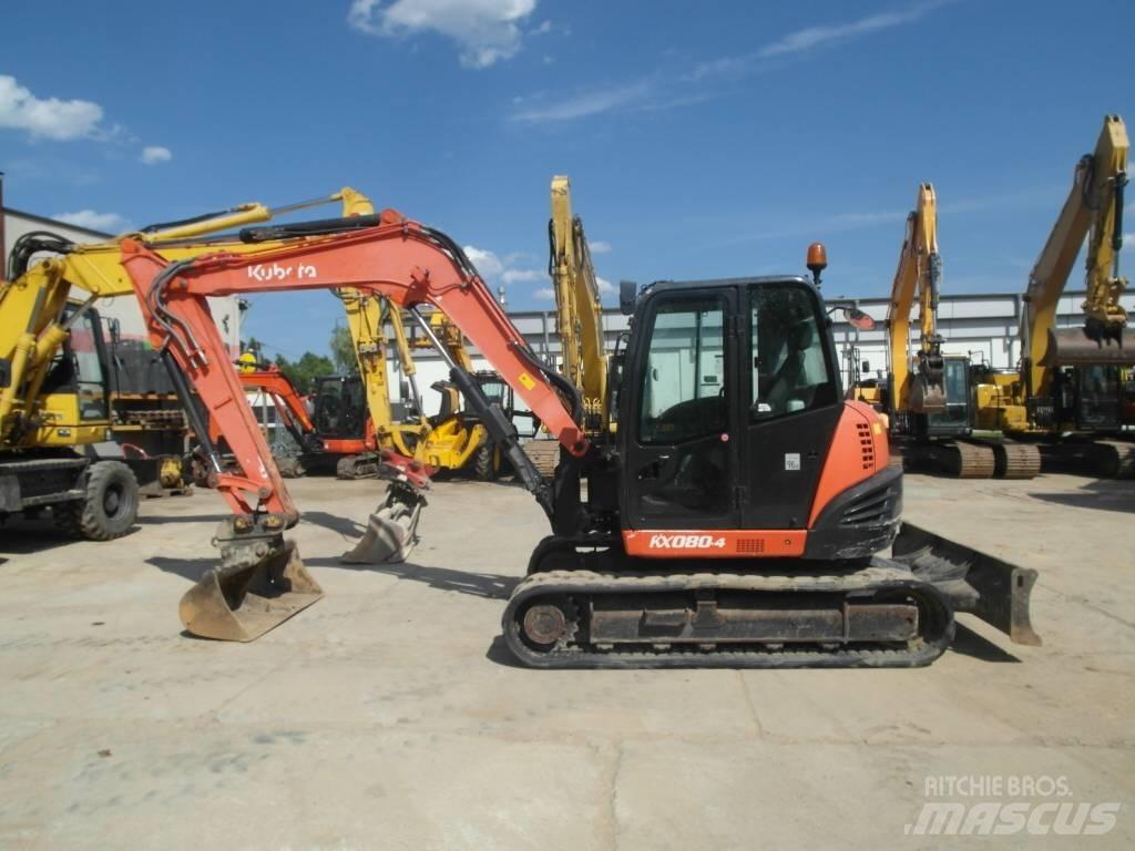 Kubota KX 080-4 Малые экскаваторы 7т-12т