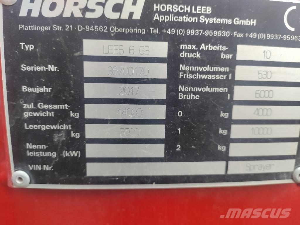 Horsch Leeb 6 GS Прицепные опрыскиватели