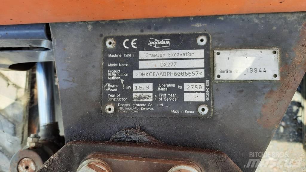 Doosan DX 27 Z Мини-экскаваторы