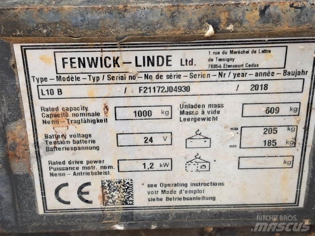 Linde L10B Ручные штабелёры с электроподъёмом