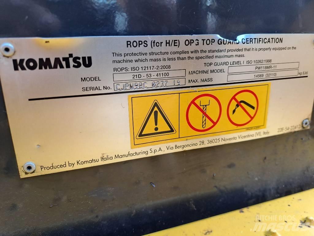 Komatsu PW118MR-11 Колёсные экскаваторы