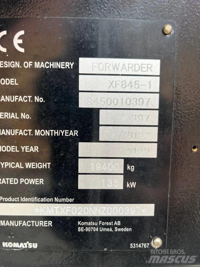 Komatsu 845-1 Форвардеры