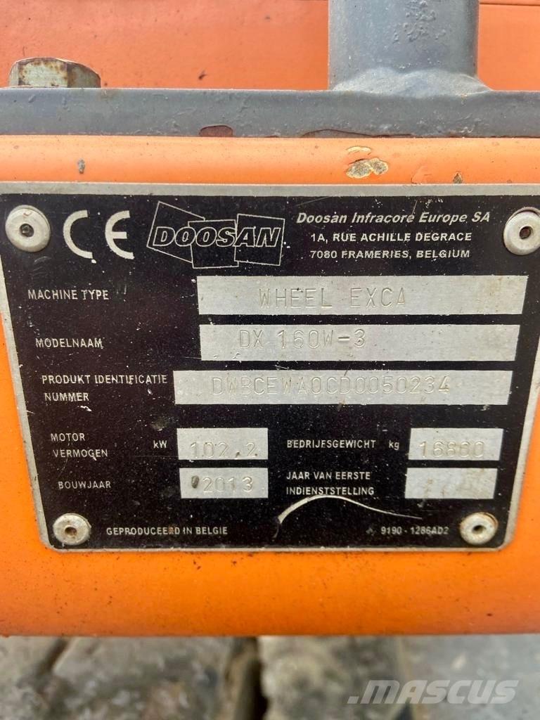Doosan DX 160 W-3 Колёсные экскаваторы