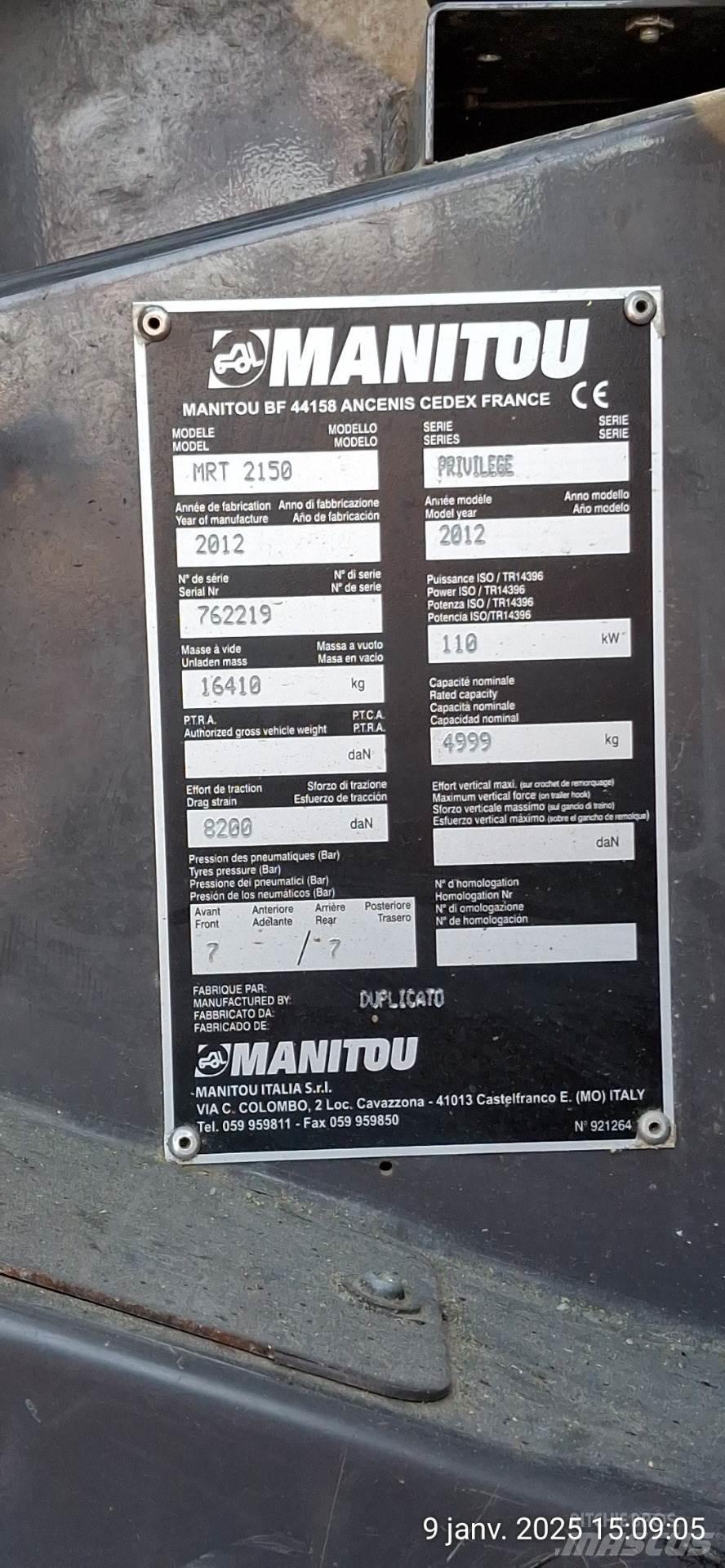 Manitou 2150MRT Телескопические погрузчики