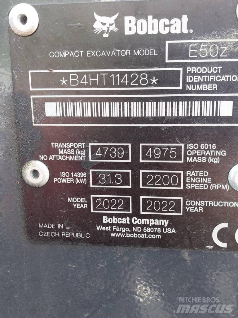 Bobcat E50z Мини-экскаваторы