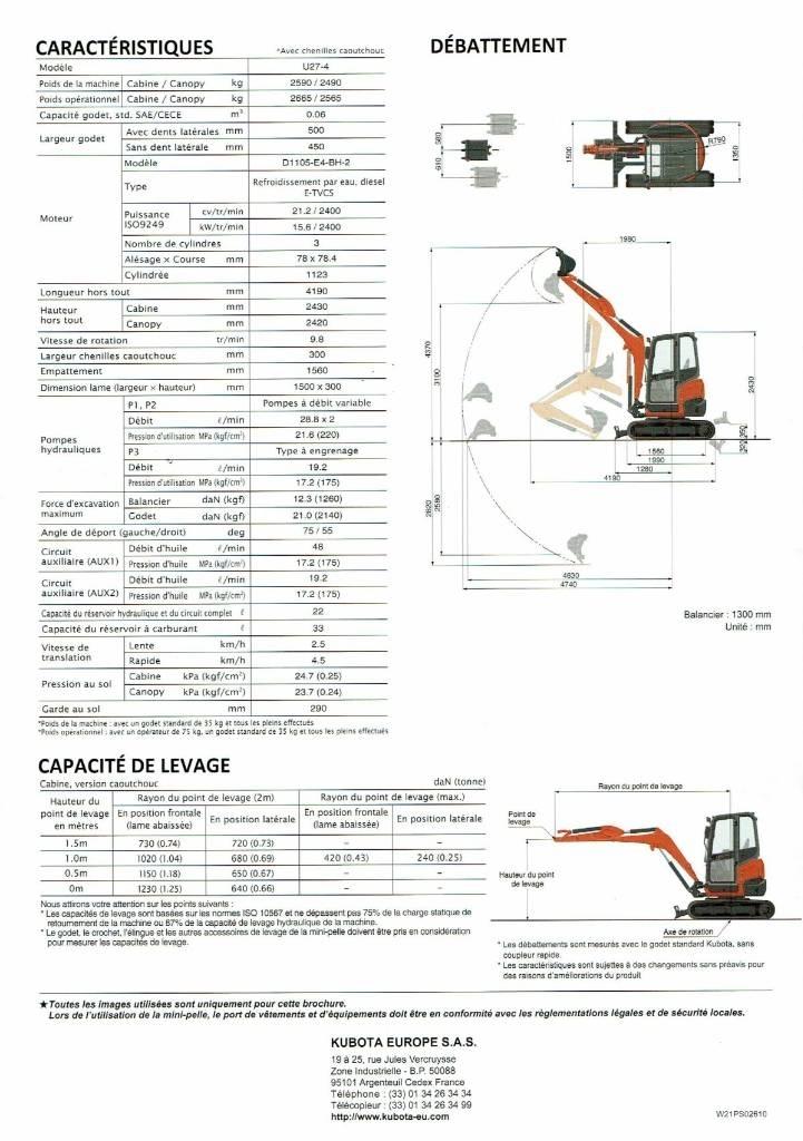 Kubota U 27-4 Мини-экскаваторы