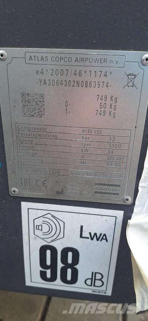 Atlas Copco H185 VSD Воздушные компрессоры