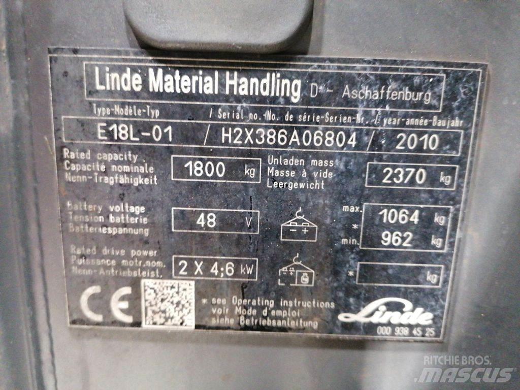 Linde E18L-01 Электропогрузчики