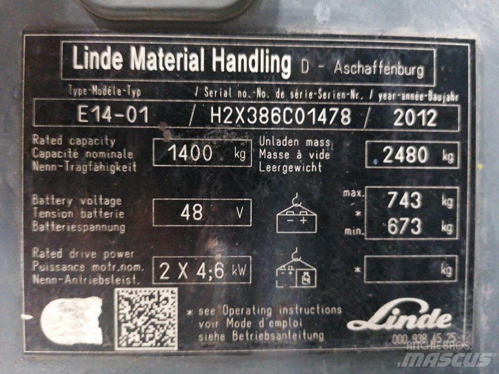 Linde E14-01 Электропогрузчики