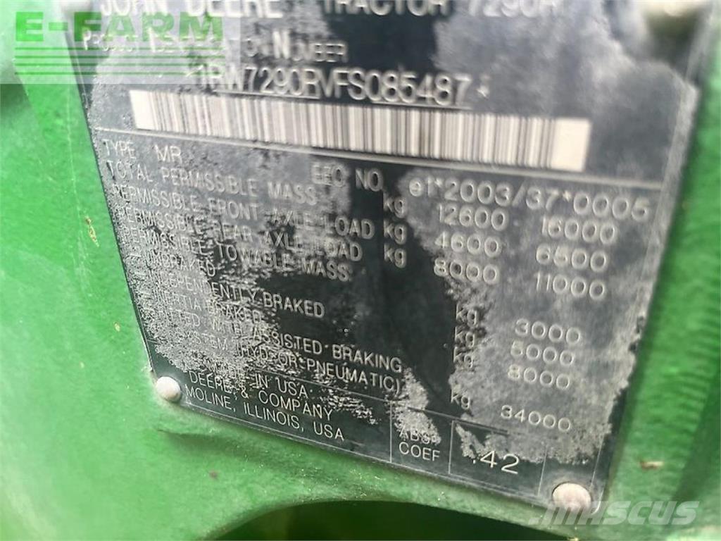 John Deere 7290r Трактора