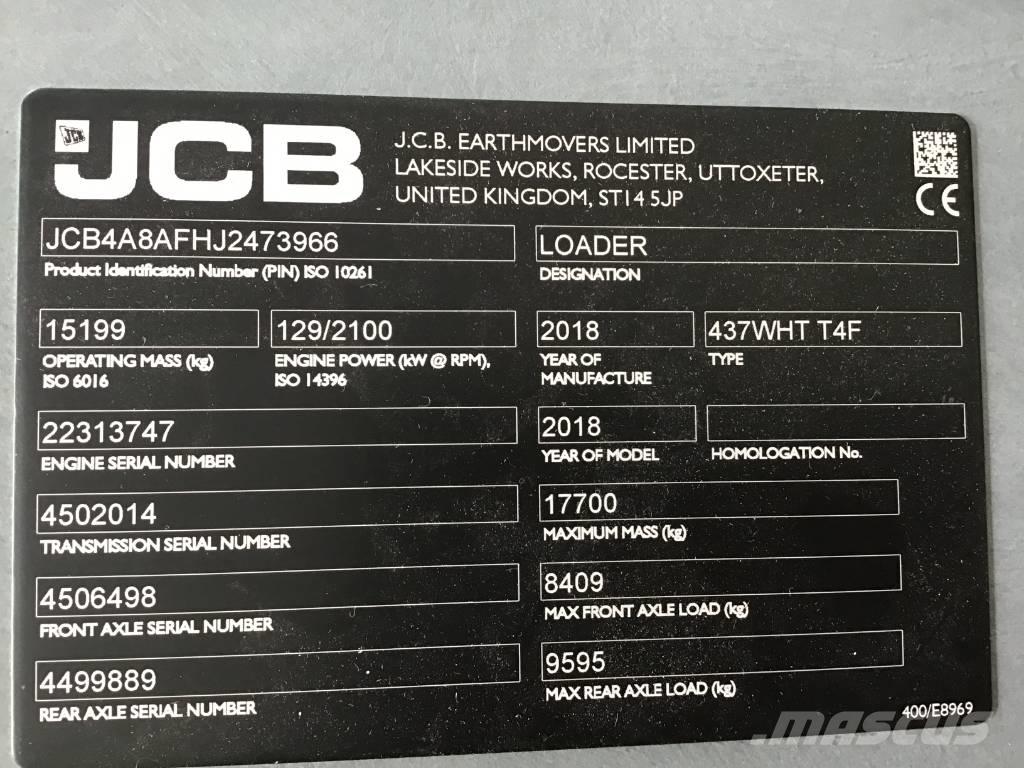 JCB 437 WHT Фронтальные погрузчики