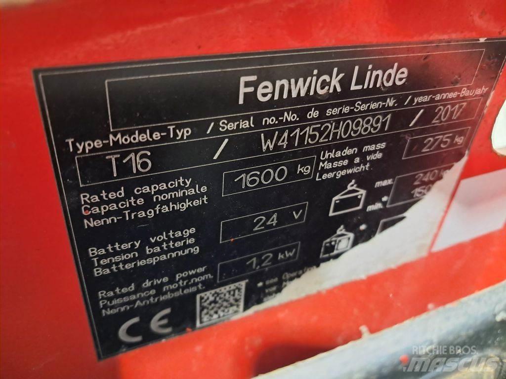 Linde T16 Ручные электрические тележки