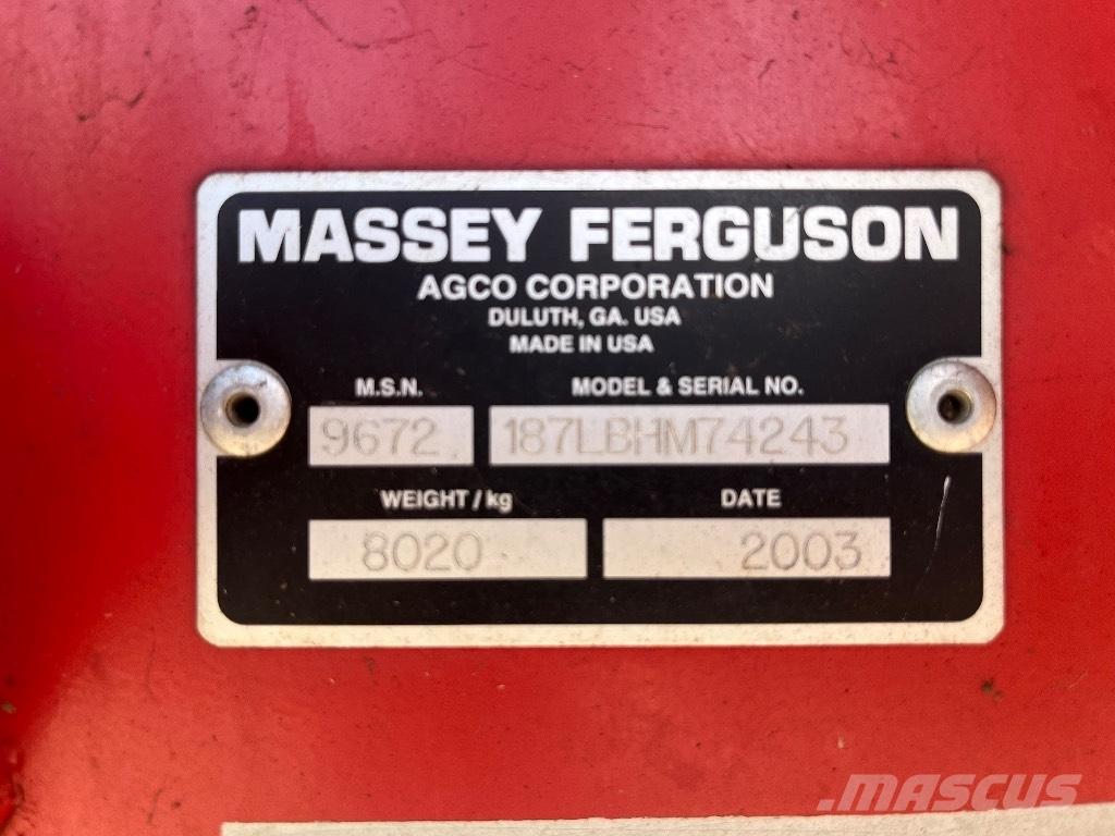 Massey Ferguson 187 Тюковые пресс-подборщики