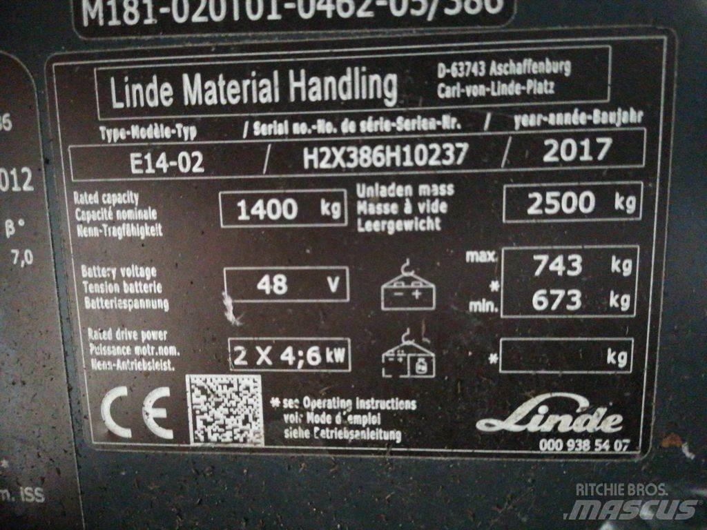 Linde E14-02 Электропогрузчики