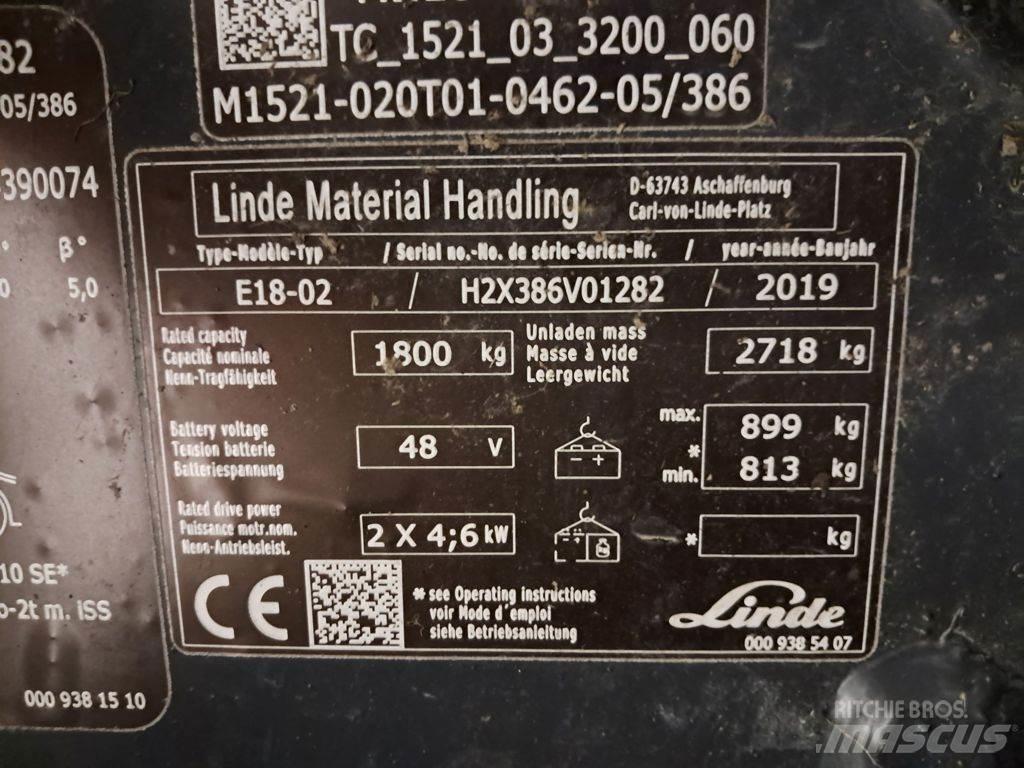 Linde E18-02 Электропогрузчики