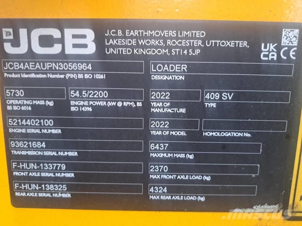 JCB 409 Фронтальные погрузчики