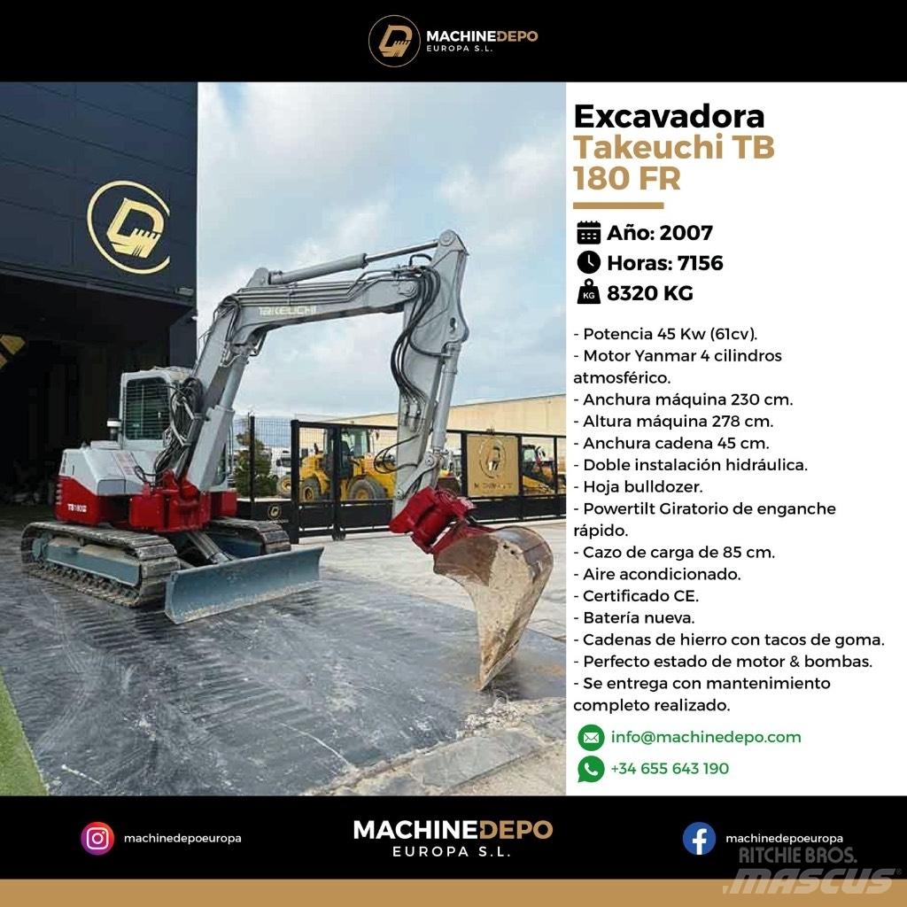 Takeuchi TB 180 FR Малые экскаваторы 7т-12т