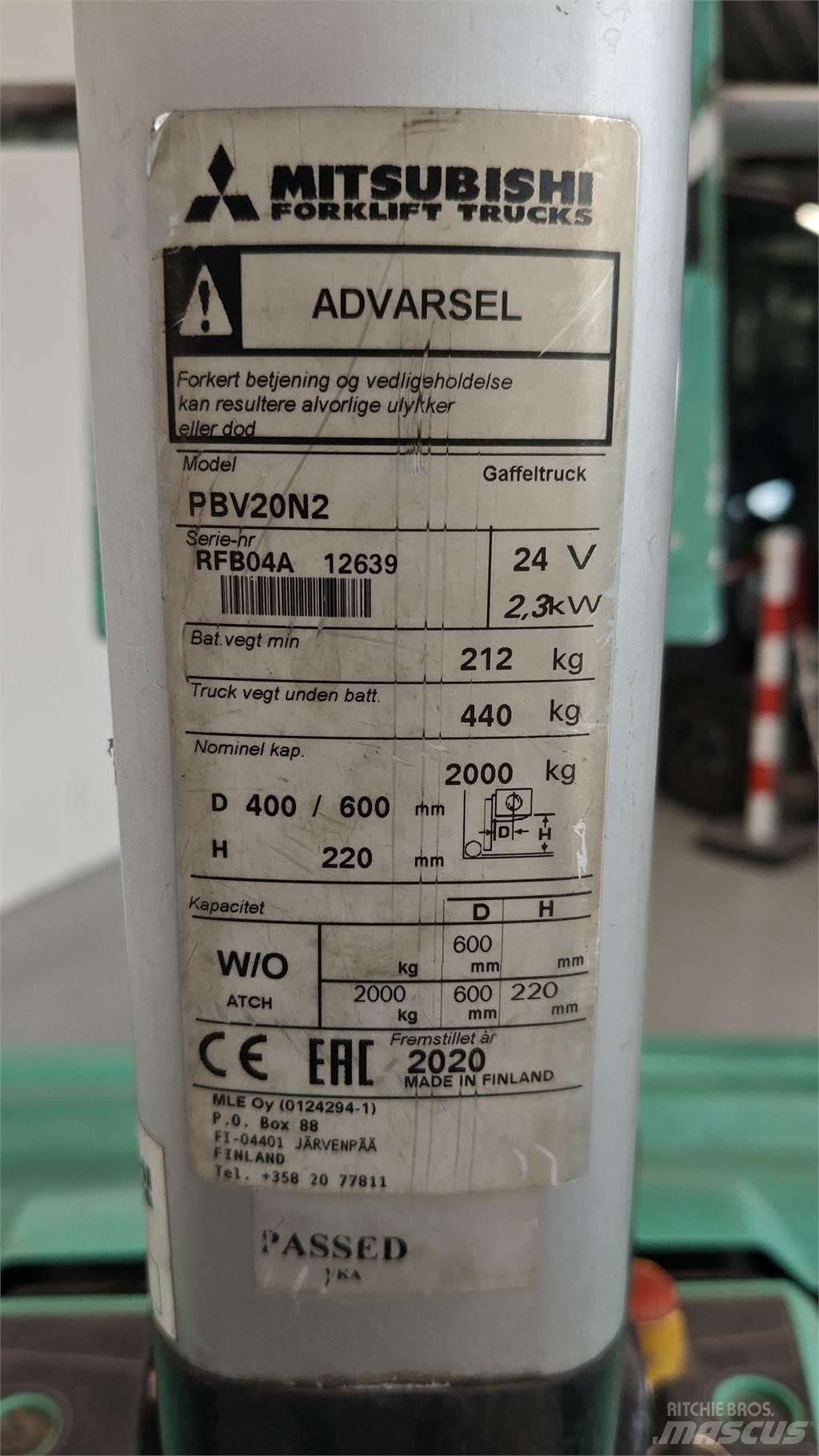 Mitsubishi PBV20N2 Другие складские механизмы
