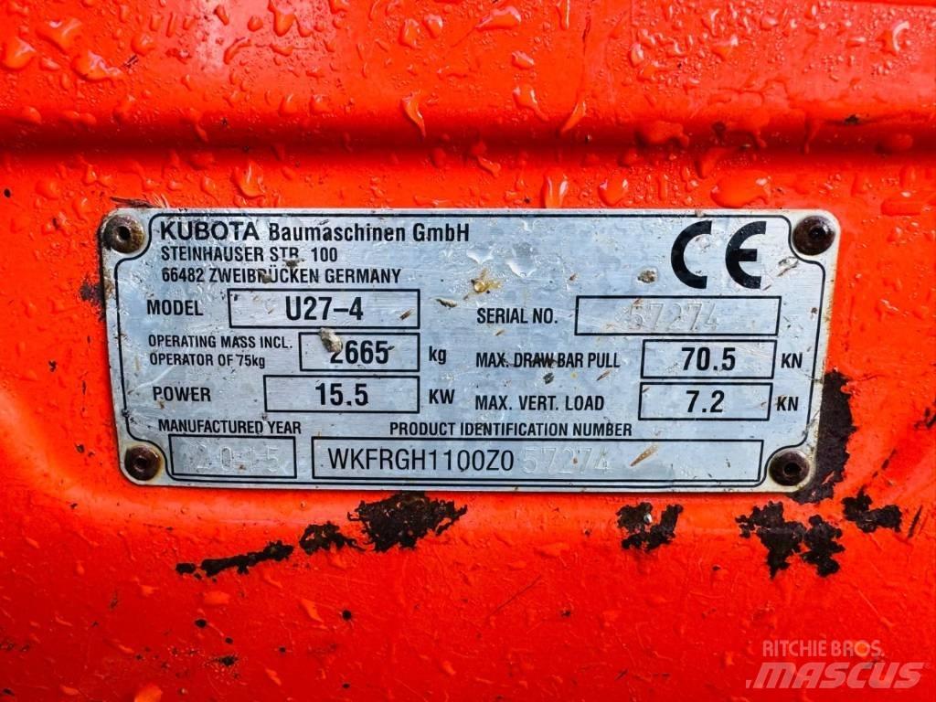 Kubota U 27-4 Мини-экскаваторы