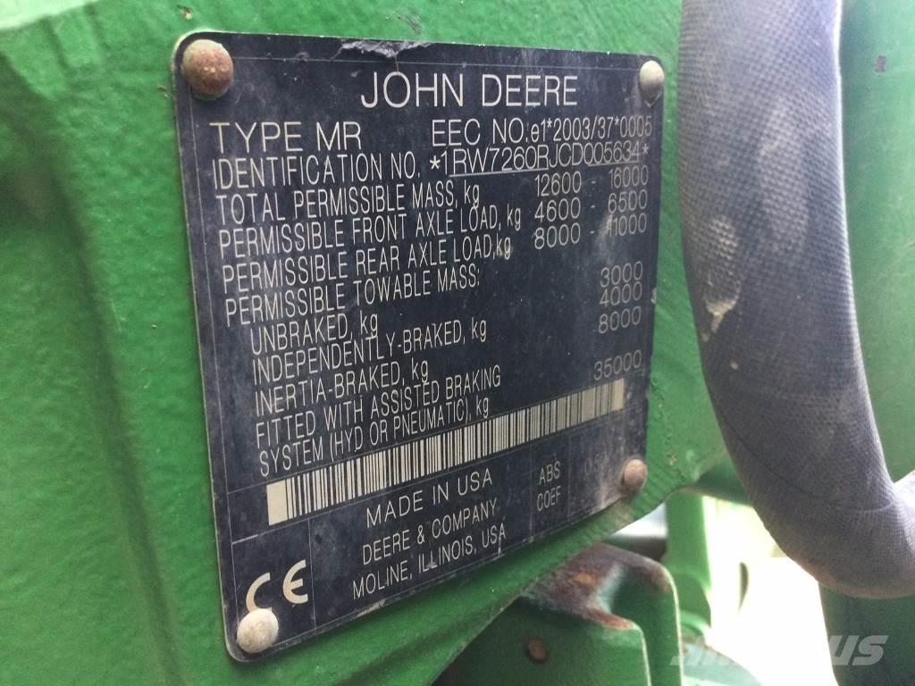 John Deere 7260R Трактора