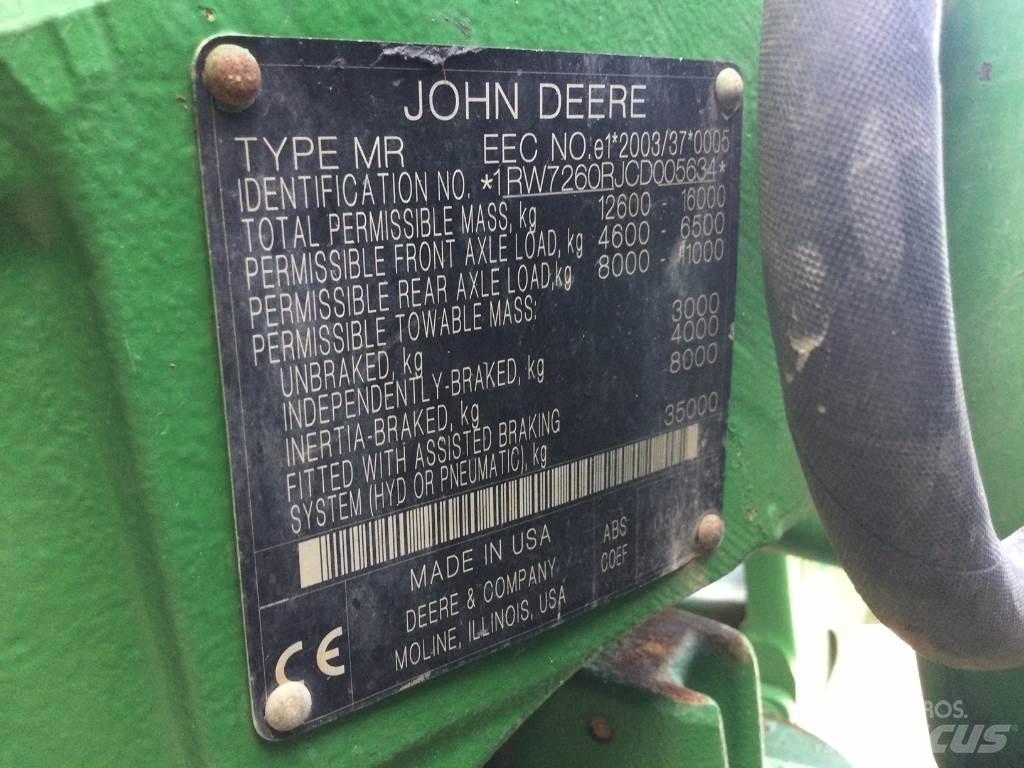 John Deere 7260R Трактора