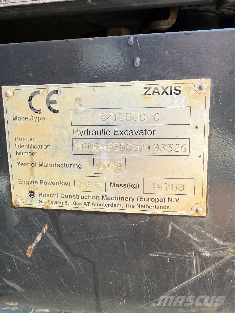 Hitachi ZX 135 US-6 Гусеничные экскаваторы