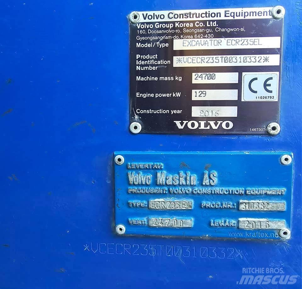 Volvo ECR 235 EL Гусеничные экскаваторы