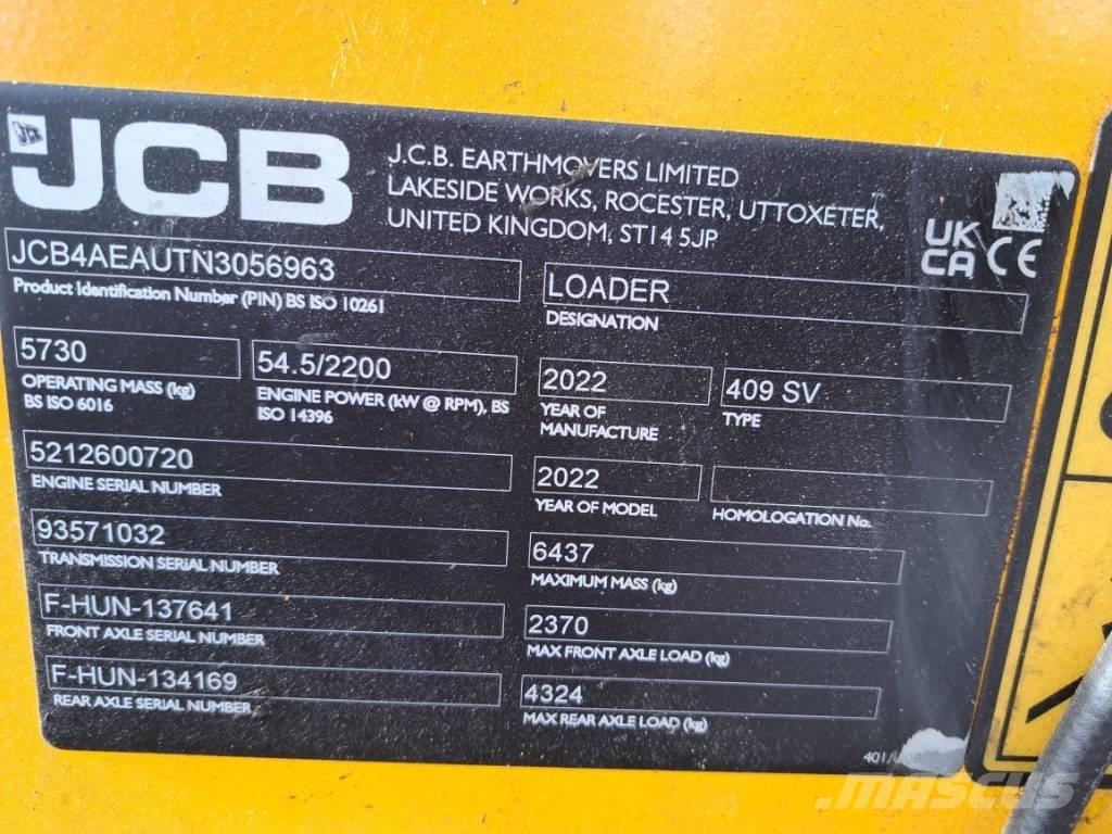 JCB 409 Фронтальные погрузчики