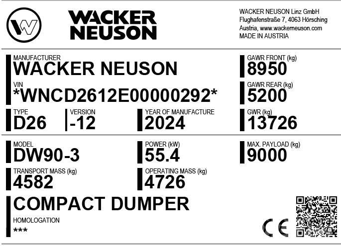 Wacker Neuson DW90-3 Мини-самосвалы