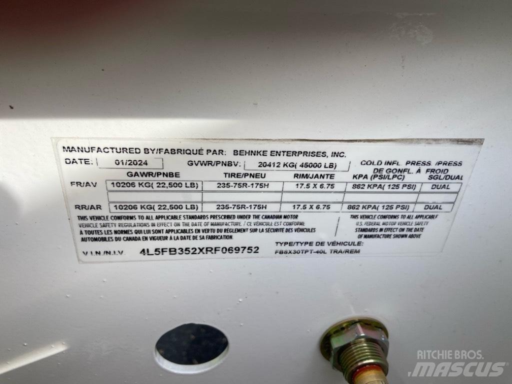 Behnke 8X30TPT-40L Низкорамные прицепы