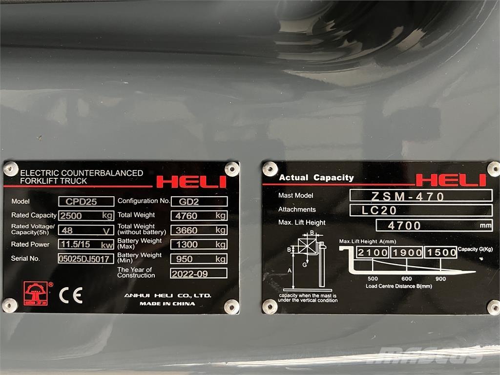Heli CPD25 GD2 / NEU Электропогрузчики