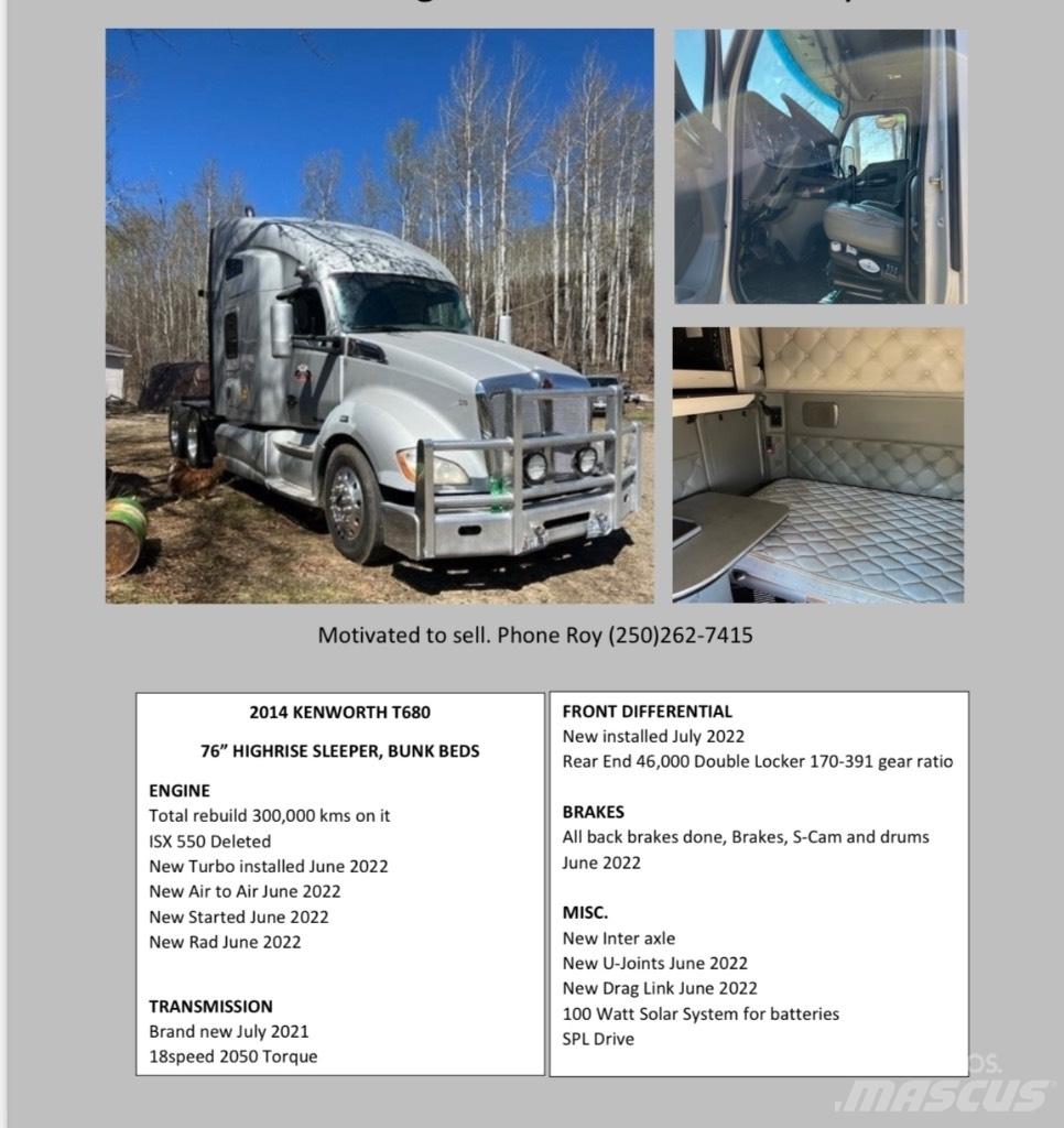 Kenworth T680 Седельные тягачи
