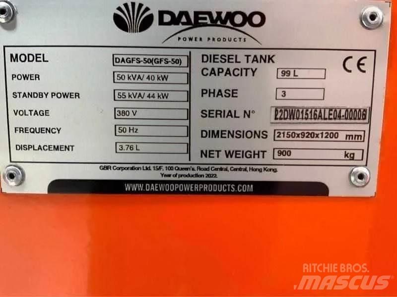 Daewoo DAGFS-50 Дизельные генераторы