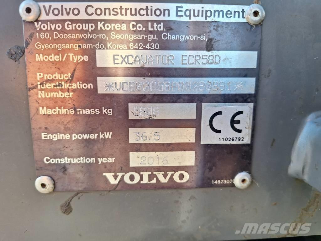 Volvo ECR 58 D Мини-экскаваторы