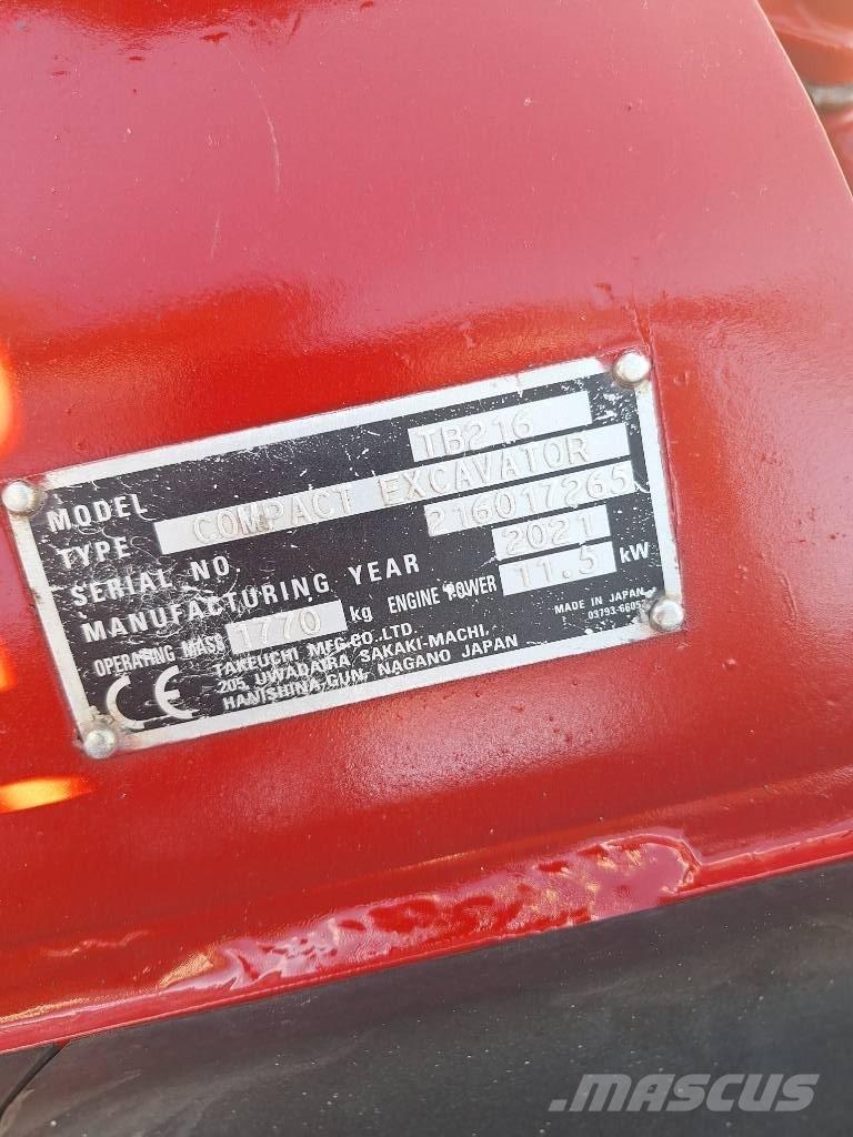 Takeuchi TB 216 Мини-экскаваторы