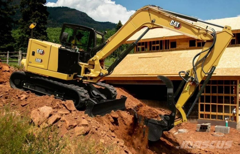 CAT 308 E CR UTHYRES Малые экскаваторы 7т-12т