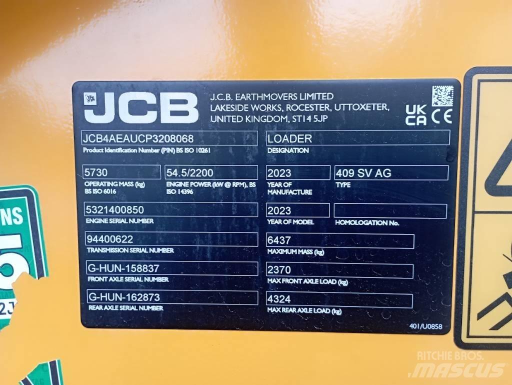 JCB 409 Фронтальные погрузчики