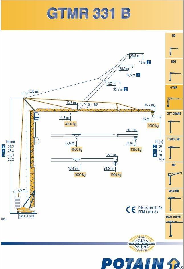 Potain 331B Монтажный кран