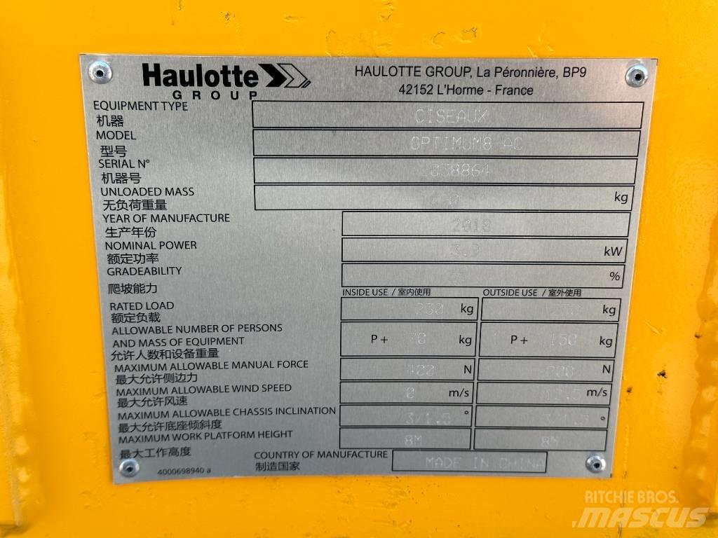 Haulotte OPTIMUM 8 Ножничные подъемники