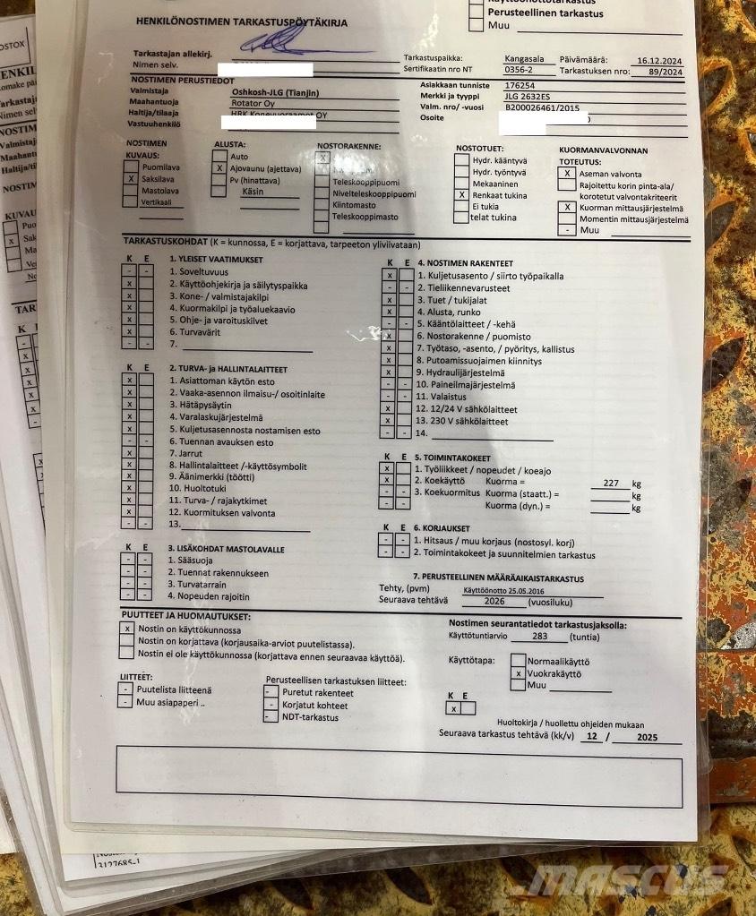 JLG 2630 ES Ножничные подъемники