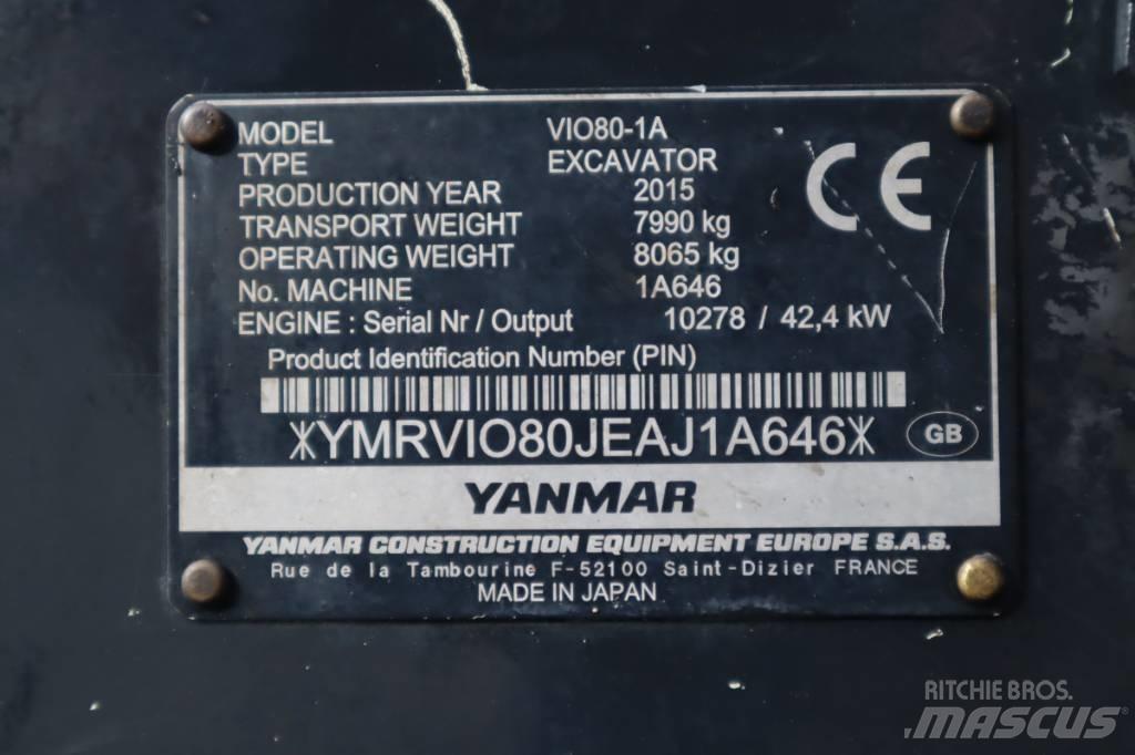 Yanmar VIO80-1A Малые экскаваторы 7т-12т