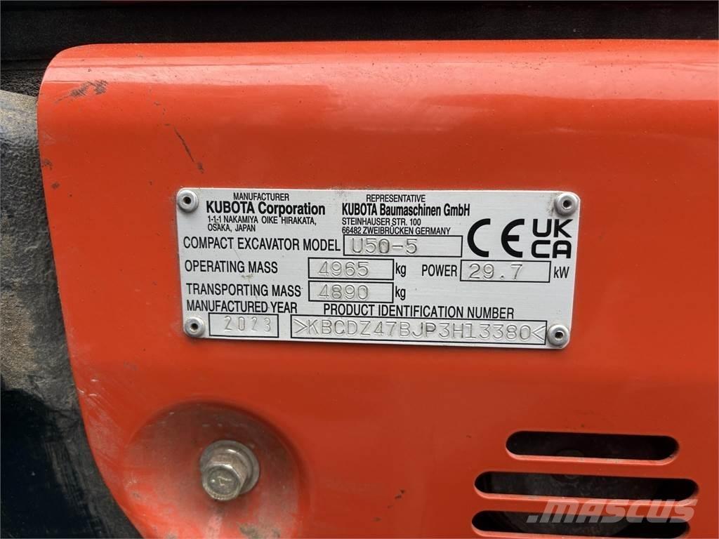 Kubota U50-5 Мини-экскаваторы
