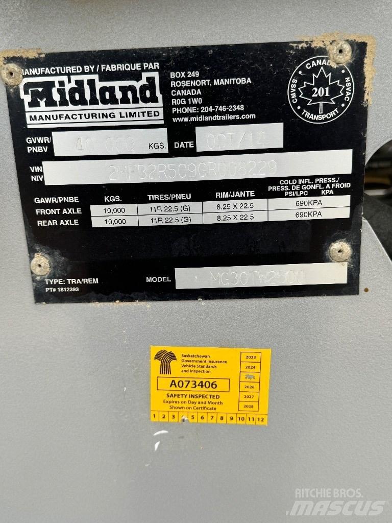 Midland TW2500 Самосвальные прицепы