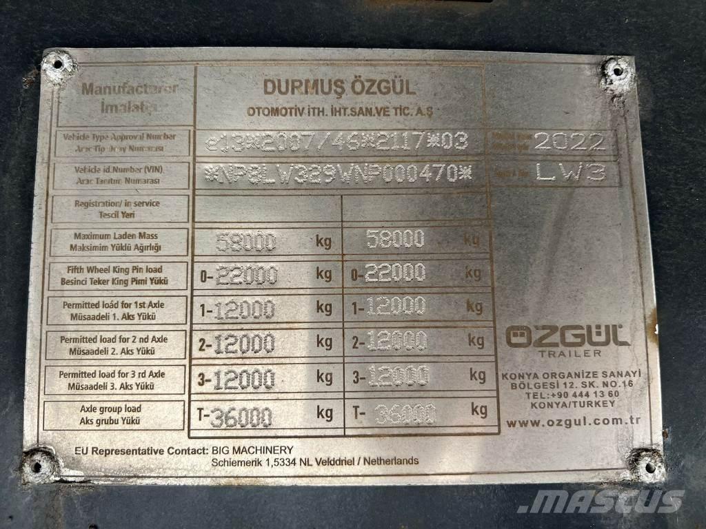 Ozgul LW3 EU 1SS Низкорамные полуприцепы