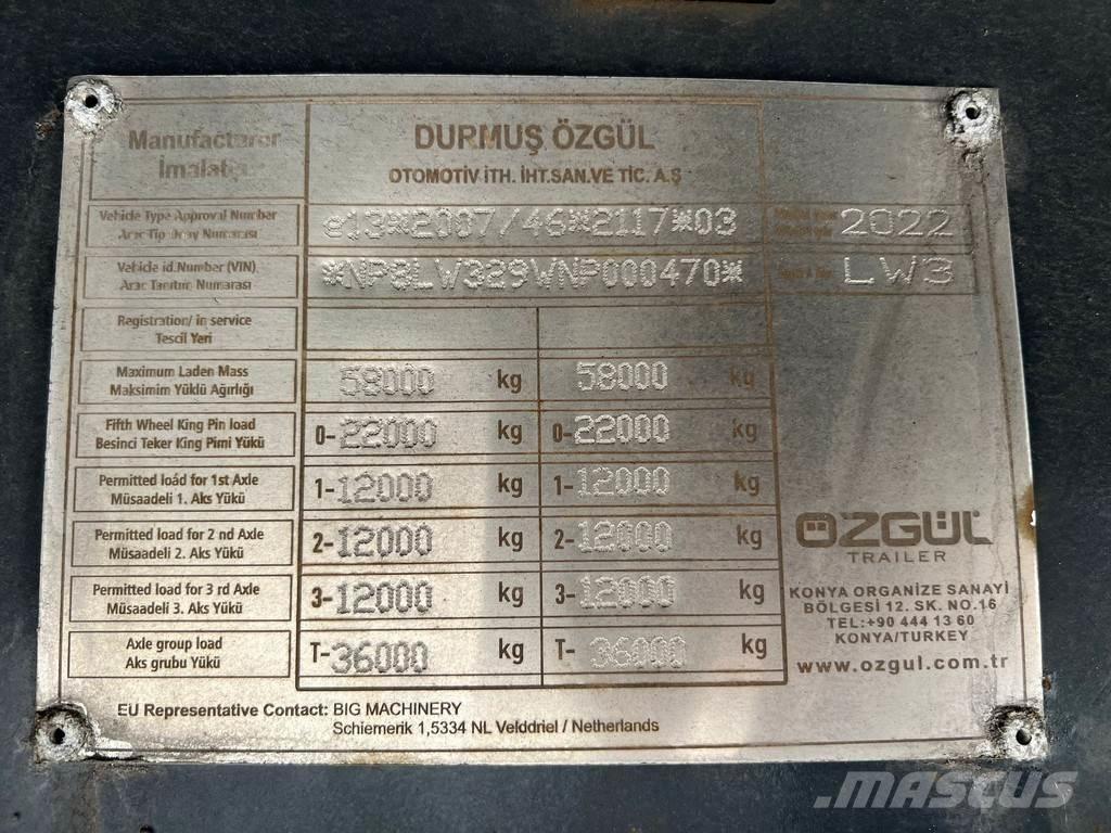 Ozgul LW3 EU 1SS Низкорамные полуприцепы