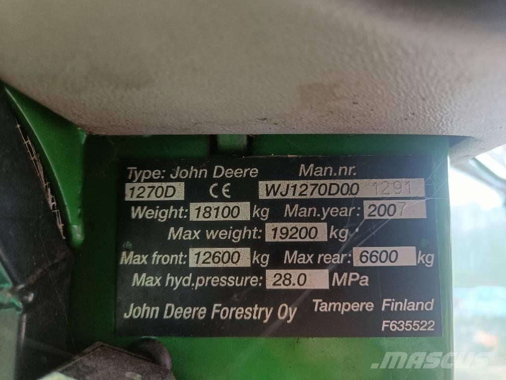 John Deere 1270 D Харвестеры