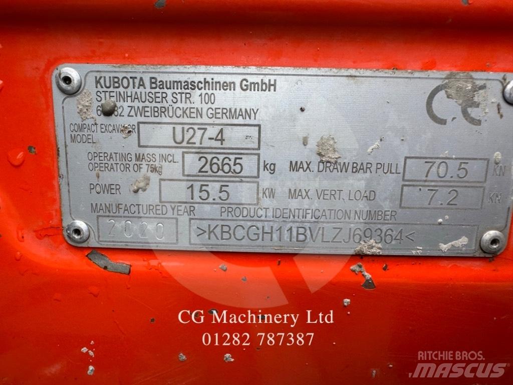 Kubota U 27-4 Мини-экскаваторы