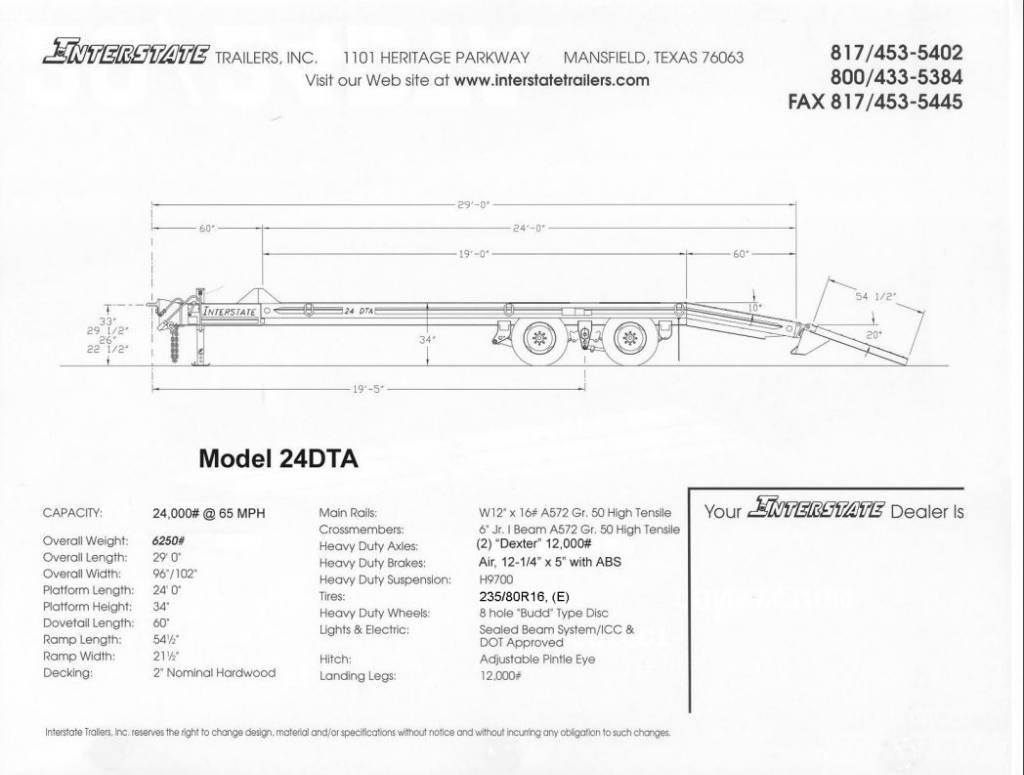 Interstate 24DTA Прицепы-Автовозы
