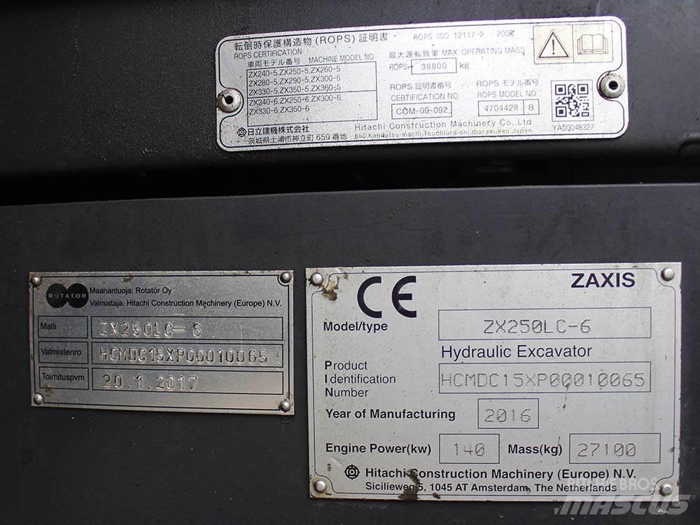 Hitachi ZX 250 LC-6 Гусеничные экскаваторы